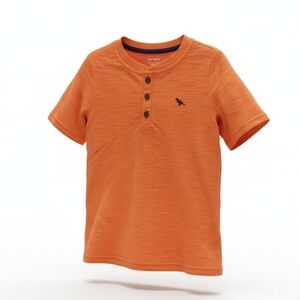 Carters Orange Kids Henley Boys Shirt NWT Size 5